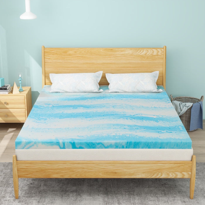 4 Inch Full Cooling Memory Foam Mattress Topper,Gel Infused Mattress Topper