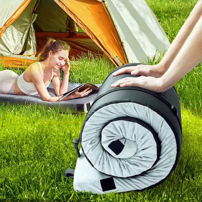 2.5 inch Memory Foam Sleeping Pad Camping Mattress,Portable Roll up Sleeping Mat, Waterproof