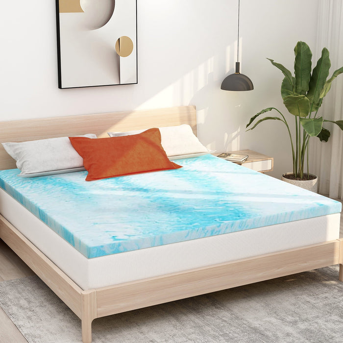 Beddle Mattress Topper, Cooling Gel Memory Foam Bed Topper for Pressure Relief