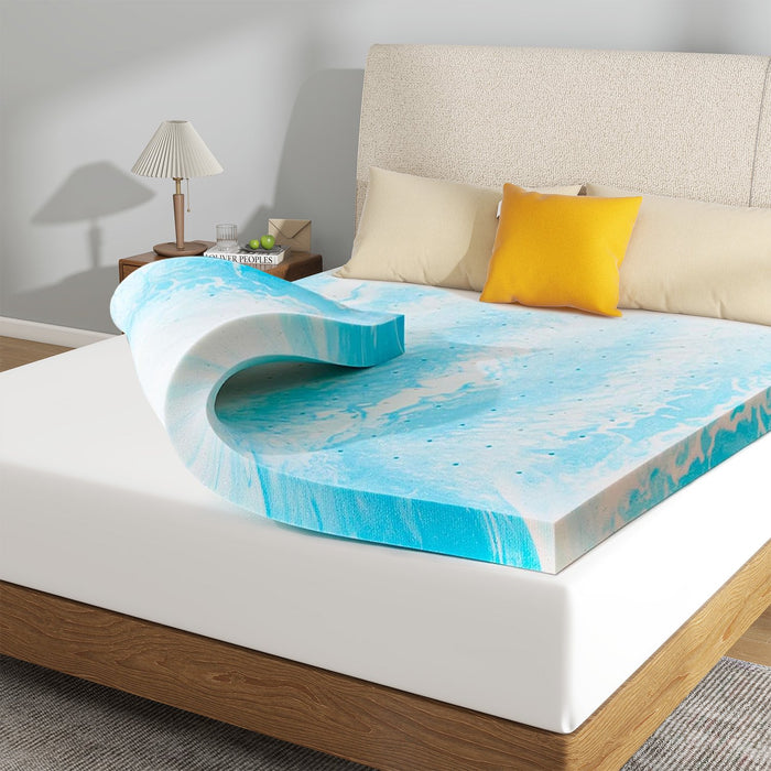 Gel Memory Foam Mattress Topper Bed Topper