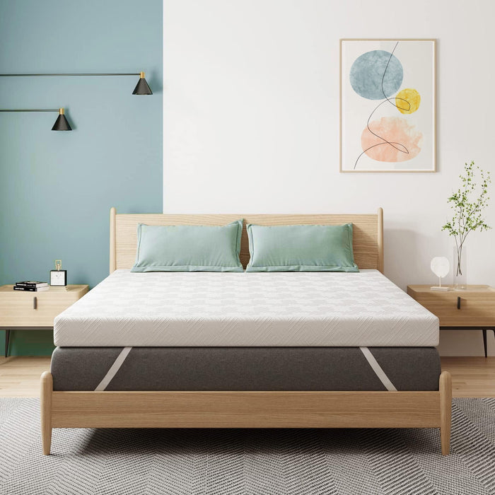 Gel Memory Foam Mattress Topper, Bed Topper for Queen Size Bed with cover