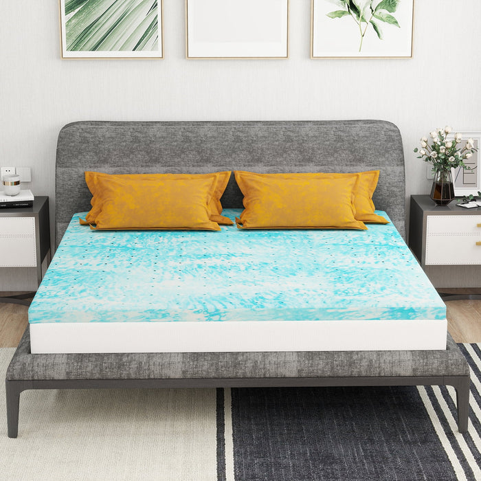 Beddle Cooling Gel-infused Memory Foam Mattress Topper for Pressure Relief