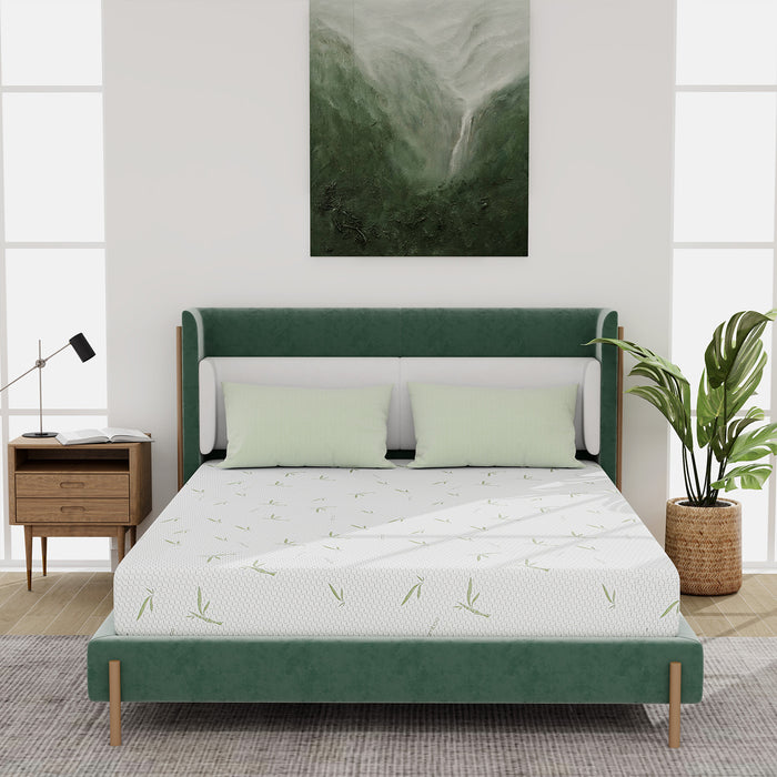 6'' Memory Foam Mattress Green Tea Mattress Medium Firm,Twin