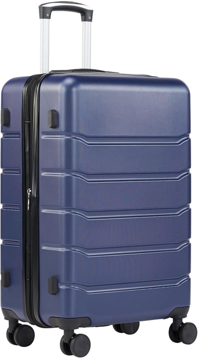Sybels 28 Inch Carry On Luggage, Hard Shell Expandable Suitcase with TSA Lock and Double Spinner Wheels, Blue