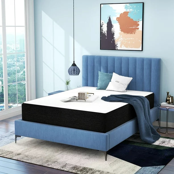 12 inch Full Size Bamboo Charcoal Gel Memory Foam Mattress, Medium Cooling Gel Infused Mattresses, Made in USA