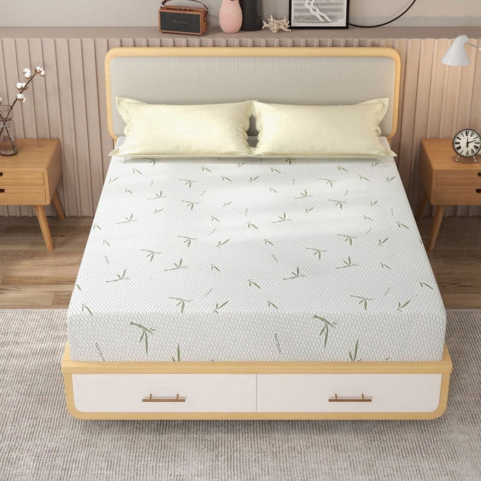 Twin Mattress,6 inch Green Tea Gel Infused Memory Foam Mattress with Bamboo Knit Cover