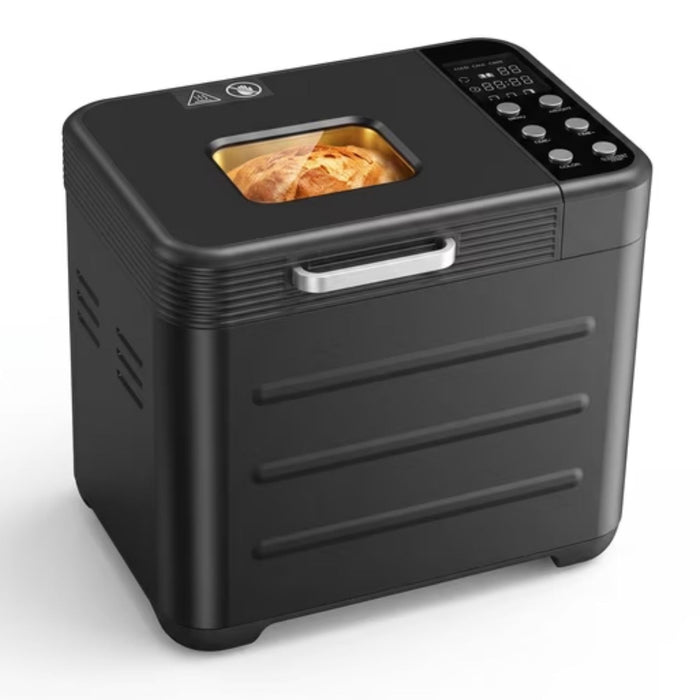 21-in-1 Bread Maker, 2 lb Automatic Bread Machine with 650W Power, 3 Loaf Sizes, 3 Crust Settings, 12-Hour Delay Timer, Black