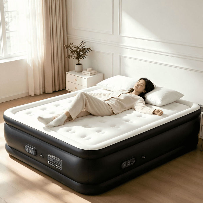 Taoset Queen 16" Self-Inflating Sleep Pad with Built-in Pump – Generous-Sized, Weather-Resistant, and Versatile for Both Indoor Overnights and Outdoor Excursions