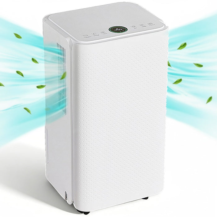 Blorly Dehumidifier for Basements, 9 Pint Dehumidifier with Auto Defrost & Drain, 24H Timer, Covers 1,500 Sq. ft for Home, Bedroom, Bathroom