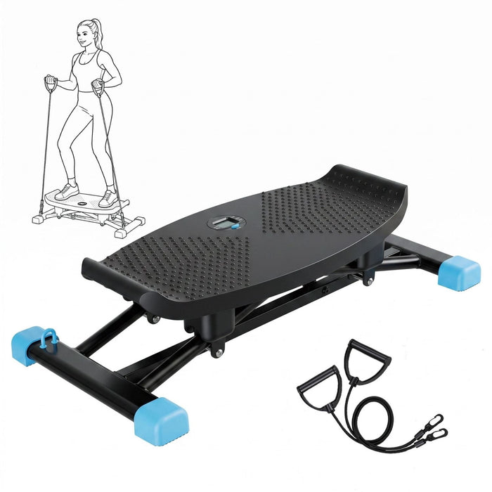 Betcozy Twist Stepper Machine with Resistance Bands & LCD Monitor, Blue