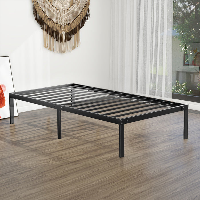 WOod-it Bed Frames, 14 Inch High Heavy Duty Metal Mattress Foundaation Platform Sturdy Steel Slat Support, No Box Spring NeedJed