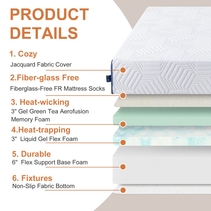 SWISH WEAVERS 8 Inch Twin Mattress,Cooling Gel Memory Foam Mattress for Pressure Relief, Mattress-in-a-Box,CertiPUR-US Certified