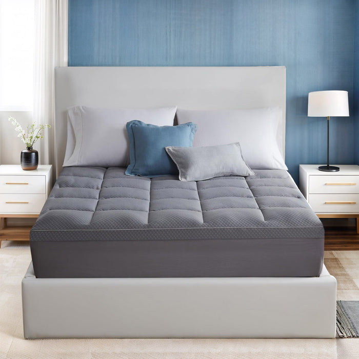 bigleap Memory Foam Mattress Topper - King Size Dual Layer 4 Inch Cooling Mattress Topper 2 Inch Gel Memory Foam Plus 2 Inch Pillow Top Bed Mattress Topper Cover Support Mattress Pad for Back Pain