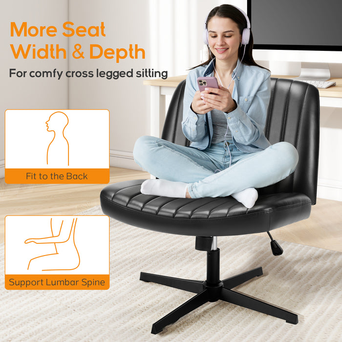 Blorly Home Office Chair Ergonomic Fatigue Relief Mesh Computer Chair with Lumbar Support Roll-Swivel Adjustable Mid-Back Task Chair for Adults,White