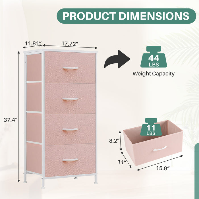 Beddle Dresser with Fabric Drawers for Bedroom, Wide Storage Chest with Drawer Organizer for Closet or Living Room