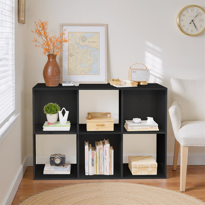 TINKLE WELL 6/8/9-Cube Storage Shelf Organizer, Bookcase with Removable Back Panels, Adjustable White Wood Bookcase for Living Room, Home Office