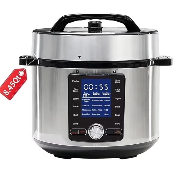 Sybels 12-in-1 Electric Pressure Cooker | Stainless steel pot with steaming, stir-frying, and warming function