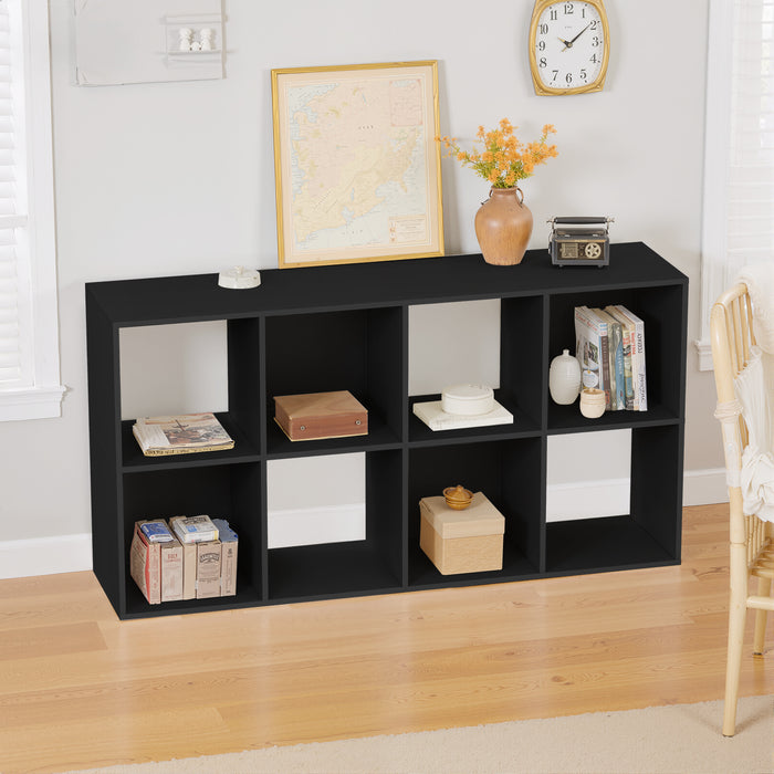 Beddle 6、8、9-Cube Storage Organizer, Open Bookshelf with Removable Back Panels, Wood Bookcase for Living Room, Bedroom and Home Office