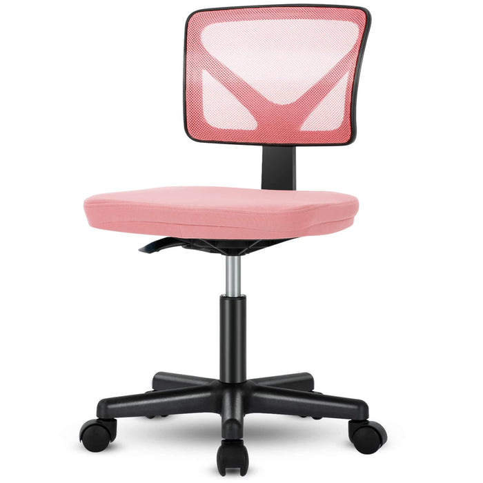 Sybels Adjustable Mesh Office Chair - Padded Seat, Low Back Support, 360° Swivel & Smooth Rolling Casters,