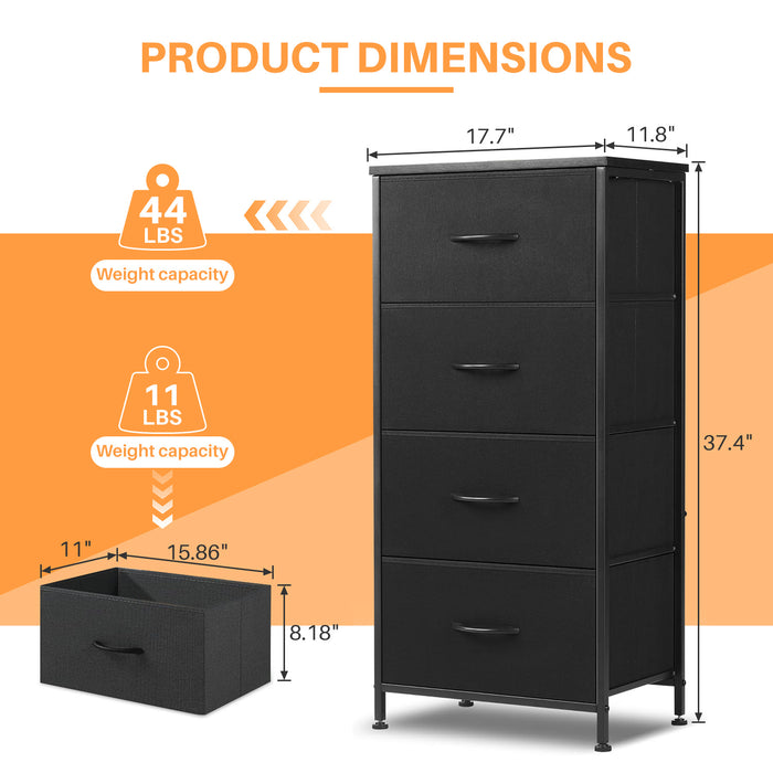 Simenmax Storage Dresser for Bedroom, Wide Fabric Closet Chests Organizer Tower Furniture