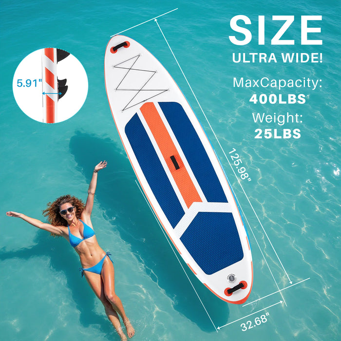 Sybels Complete Inflatable Stand Up Paddle Board Kit, Wide & Stable Design, Anti-Slip Deck, Adjustable Paddle, Ideal for Beginners to Advanced