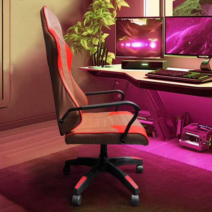 Yangming Gaming Chair Ergonomic Office Chair Desk Chair with Lumbar Support Adjustable Height PU Leather Chair
