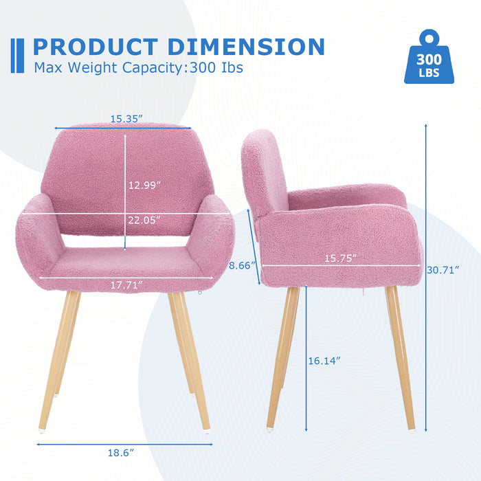 Velvet Dining Chairs, Modern Vanity Chairs with Wooden Frame Upholstered Cushion for Living Room, Bedroom, Dining Room, Kitchen