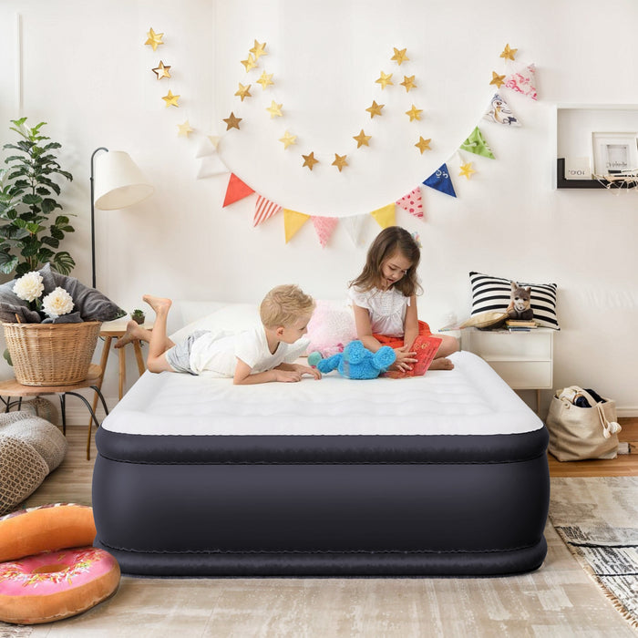 Bigleap Air Mattress Queen with Built in Pump, 16-Inch Raised Inflatable Blow up Camping Bed