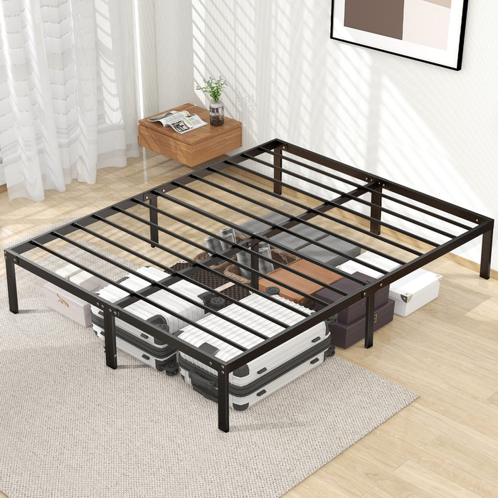 Blorly Full Size Metal Platform Bed Frame,Noise Free,No Spring Needed,Easy Assembly,Solid and Practice,Black