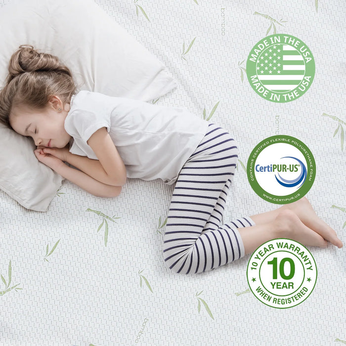 Beddle 6 inch Twin Mattress in a Box,Memory Foam Mattress with Bamboo Cover,Made in USA