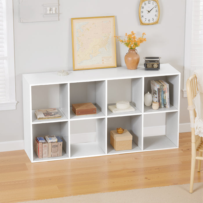 Beddle 6、8、9-Cube Storage Organizer, Open Bookshelf with Removable Back Panels, Wood Bookcase for Living Room, Bedroom and Home Office
