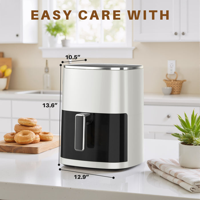 TINKLE WELL 6-Quart Air Fryer with Viewing Window, 12-in-1 Multi-Function Appliance for Air Frying, Roasting, Baking, Reheating, Dehydrating, and More, Up to 400°F