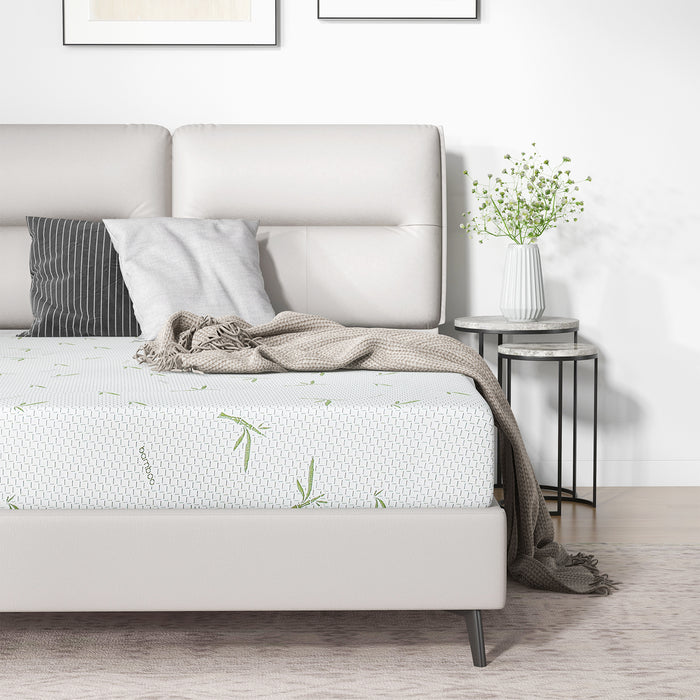 Yangming 8'' Queen Size Memory Foam Mattress with Cover Breathable Bed Mattress in a Box, CertiPUR-US, Made in USA