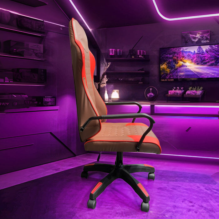 bigleap Gaming Chair, Computer Chair High Back Leather Office Chair with 360°-Swivel Seat for Office or Gaming