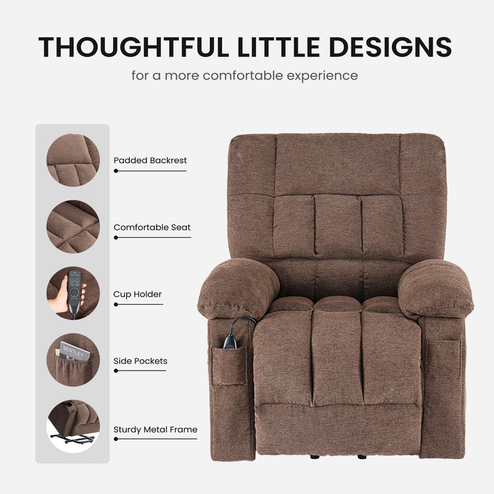 Simenmax Recliner Chair with Massage and Heating, Home Theater Seating with Lumbar Support, Adjustable Electric Power Lift Chairs