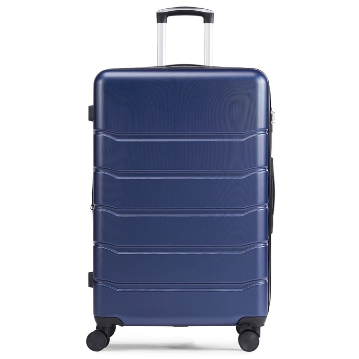 Taoset 28-Inch Expandable Hard Shell Luggage, ABS Suitcase with Dual Spinner Wheels, TSA Accepted Lock, Wet/Dry Compartments, Lightweight & Durable for Travel, Blue