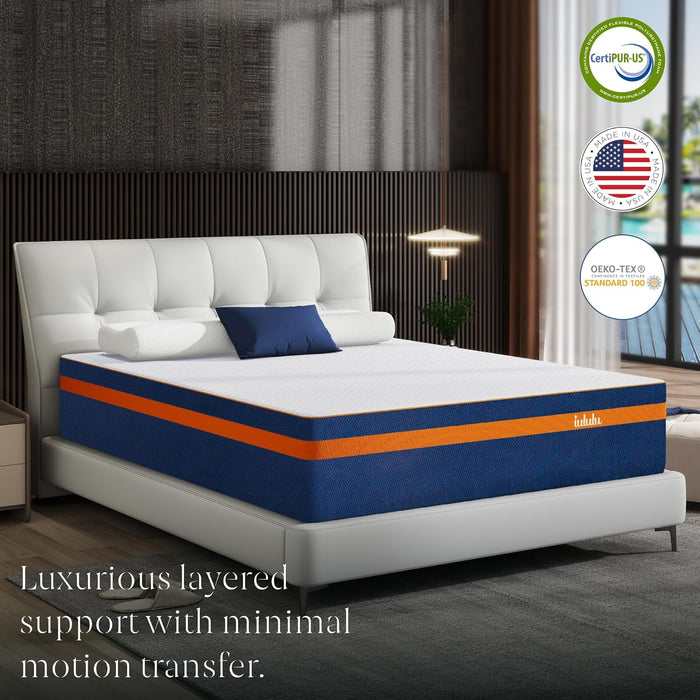 Beddle Mattress,Cooling Memory Foam Mattress in a Box Medium Firm for Pressure Relief
