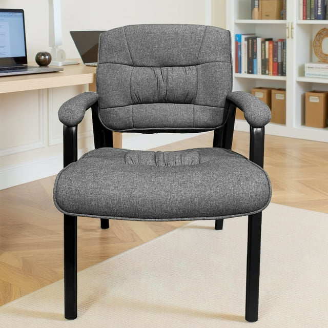Beddle Executive Office Guest Chair,Upholstered Desk Chair with Lumbar Support and Padded Armrest, Perfect for Conference Rooms, Reception Areas, and Waiting Rooms