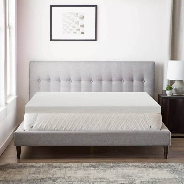 3 inch Egg Crate Queen Mattress Topper with Cover,Removable Soft Cover, Comfort Body Support & Pressure Relief