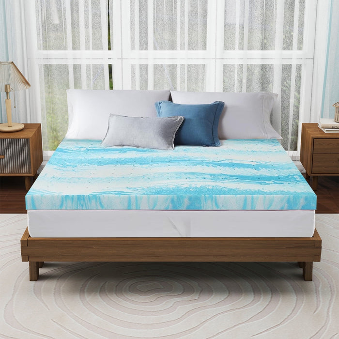 3 inch Mattress Topper, Gel Memory Foam Mattress Topper in a Box