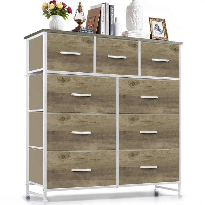 Betcozy 9-Drawer Dresser, Ideal Master Bedroom Storage & All-Purpose Wardrobe Organizer, Smoked ash