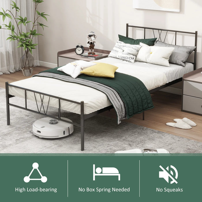 Beddle Metal Platform Bed Frame,No Box Spring Needed