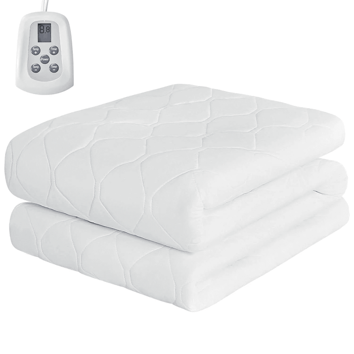 Taoset Heated Mattress Pad, Full Size Washable Mattress Pad with 10 Heating Levels and Timer, ETL Certified Comfy Mattress Pad