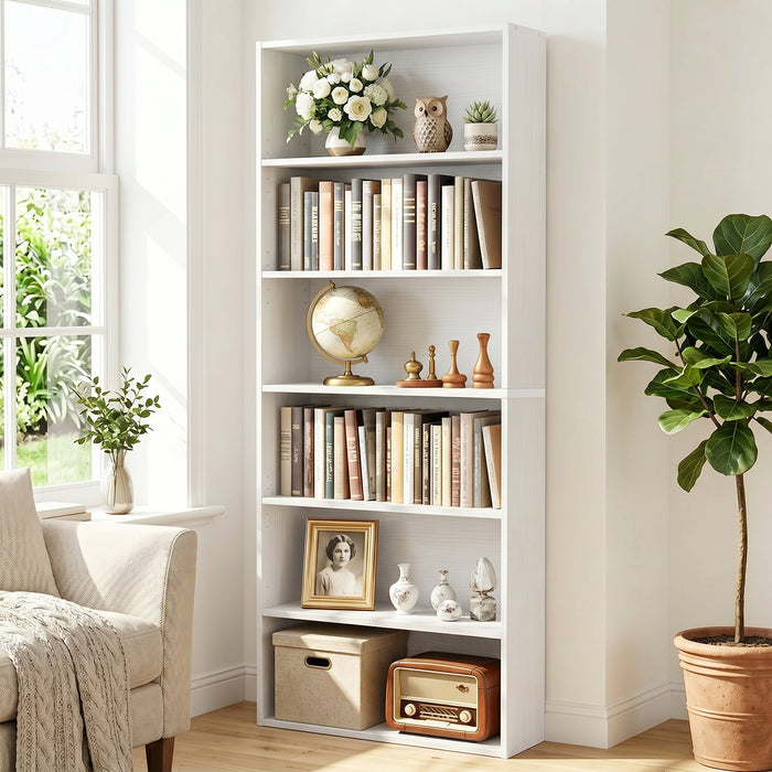 TINKLE WELL 3-Tier Bookshelf, Open Bookcase and Bookshelves, 29 Inch Tall Freestanding Display Storage Shelf, Floor Standing Shelves for Home Office, Living Room