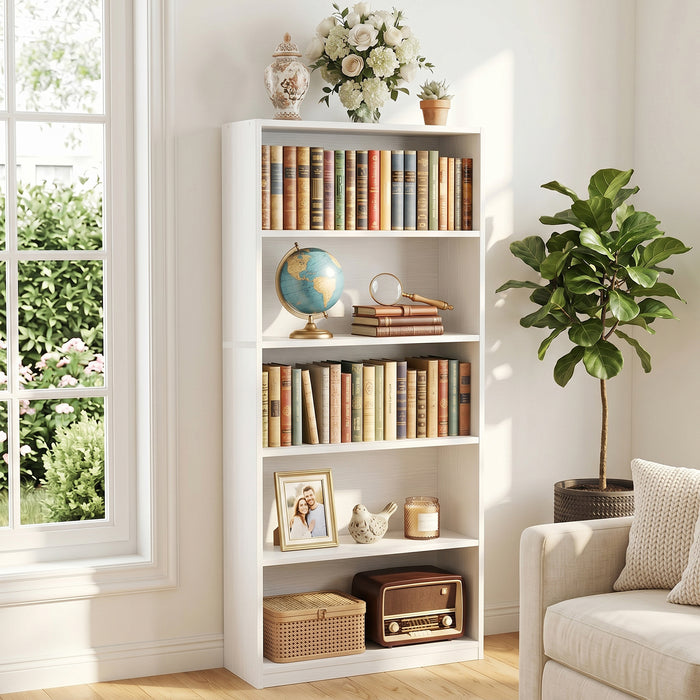 TINKLE WELL 3-Tier Bookshelf, Open Bookcase and Bookshelves, 29 Inch Tall Freestanding Display Storage Shelf, Floor Standing Shelves for Home Office, Living Room