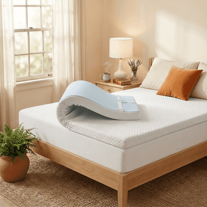 IULULU 3 Inch Memory Foam Mattress Topper with Removable Washable Cover, Non-Slip Bed Topper, Cooling and Breathable Topper, Full