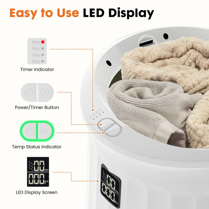Beddle Towel Warmer for Bathroom with LED Display, Luxury Bucket Towel Warmer with Adjustable Timer & Auto Shut-Off, Fits Oversized Towels and Blankets