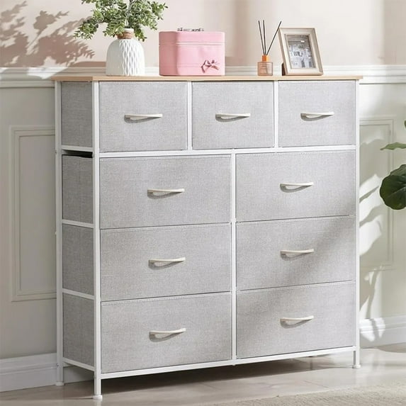 Betcozy 9-Drawer Dresser, Ideal Master Bedroom Storage & All-Purpose Wardrobe Organizer, Gray