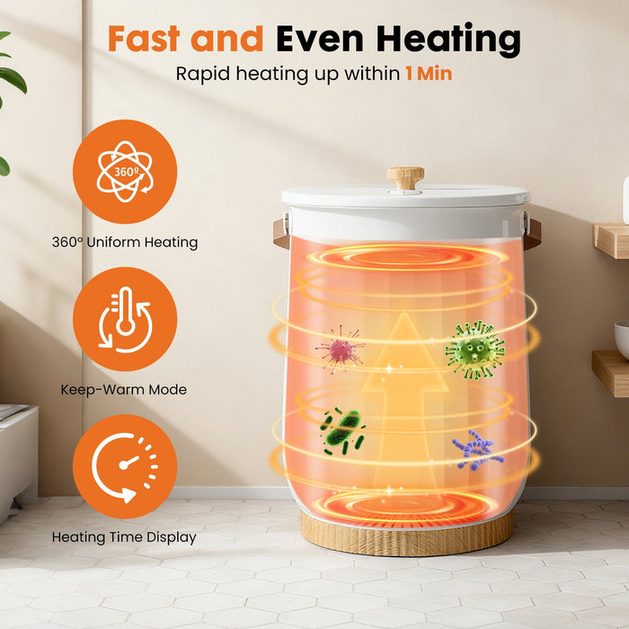 Beddle Towel Warmer for Bathroom with LED Display, Luxury Bucket Towel Warmer with Adjustable Timer & Auto Shut-Off, Fits Oversized Towels and Blankets