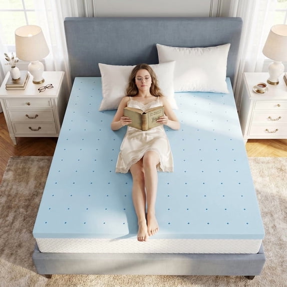 Beddle 3 Inch Twin XL Size Cooling Gel Memory Foam Mattress Topper, Body Support & Pressure Relief, CertiPUR-US Certified